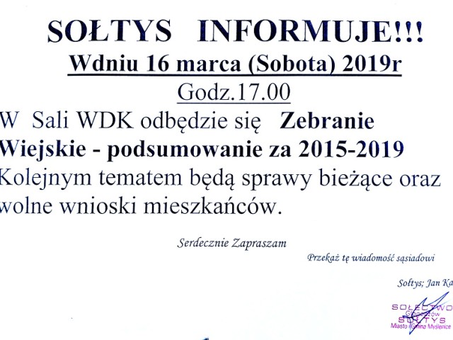 Zebranie Wiejskie