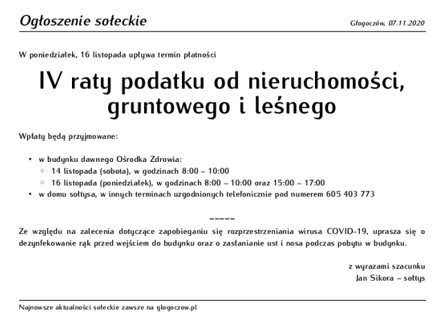 IV rata podatku