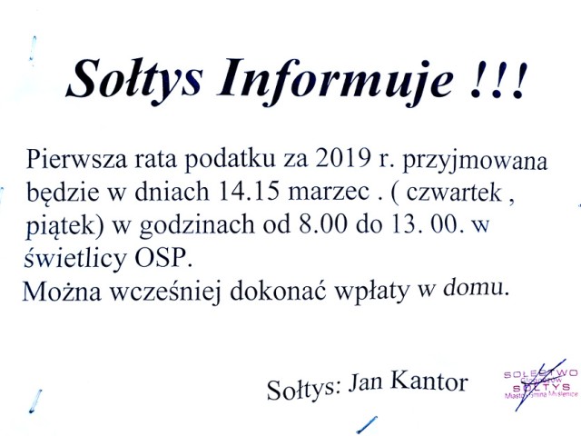Podatki gminne 2019
