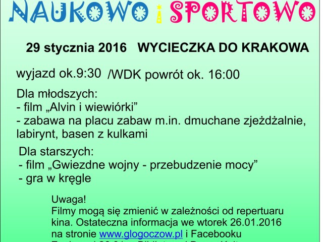 Wycieczka do Krakowa - kino i kręgle! AKTUALIZACJA
