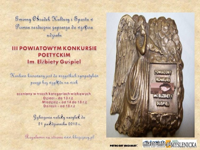 Powiatowy Konkurs Poetycki im. Elżbiety Guśpiel - z głogoczowskim akcentem