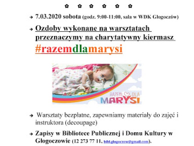 Warsztaty ozdób wielkanocnych #razemdlamarysi
