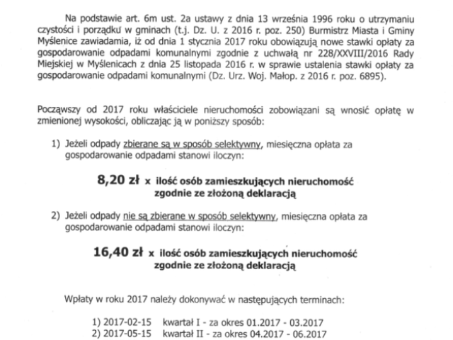 Nowe stawki za wywóz odpadów