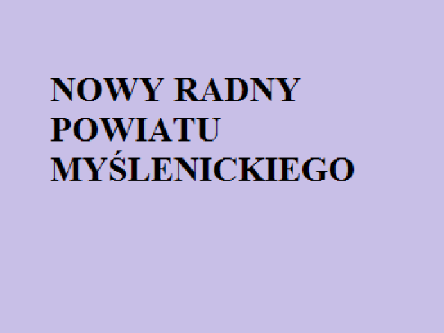 GŁOGOCZÓW MA NOWEGO RADNEGO