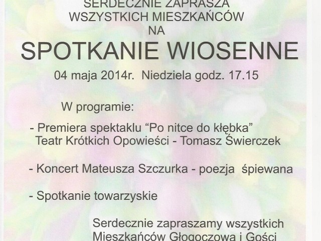 Spotkanie Wiosenne Mieszkańców Głogoczowa