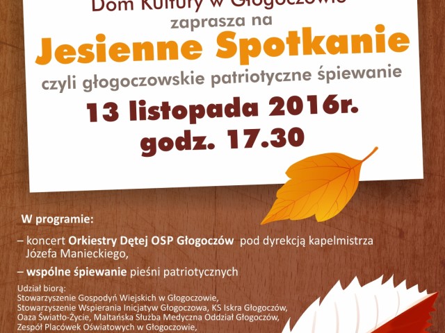 Jesienne Spotkanie czyli głogoczowskie patriotyczne śpiewanie
