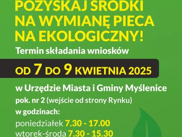 Myślenicki Program Wymiany Pieców - edycja 2025
